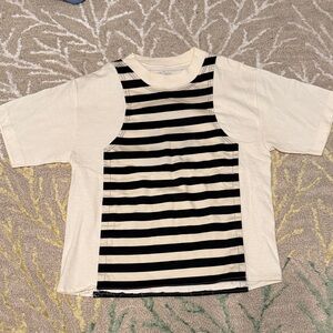 Brooklyn Circus cotton overlay stripe T-shirt, small NWOT